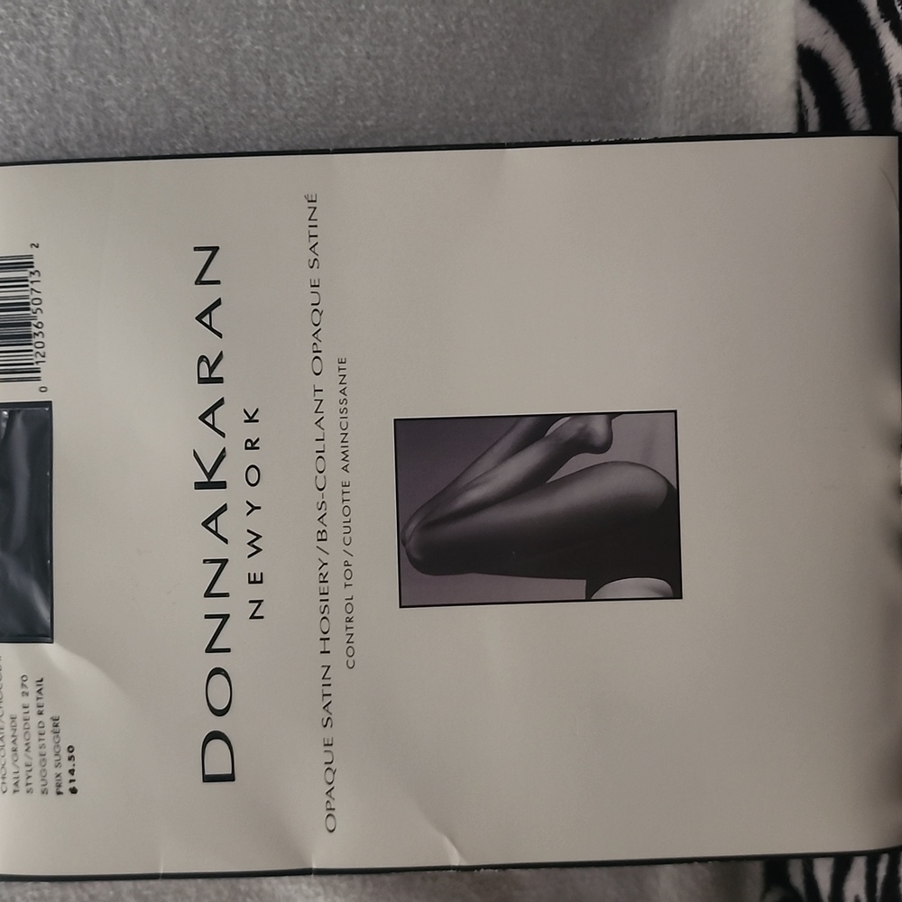 Donna Karan Opaque Satin Control top size Tall, Chocolate Brown